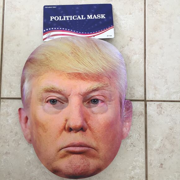 ADULT YUGE GIANT PRESIDENT TRUMP FOAM FACE MASK RALLY HALLOWEEN COSTUME SEZ17138 - Picture 1 of 1